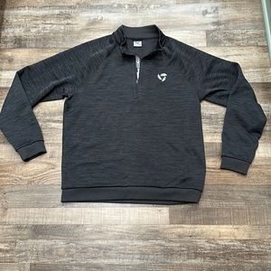 Levelwear • charcoal grey 1/4 zip golf sweatshirt